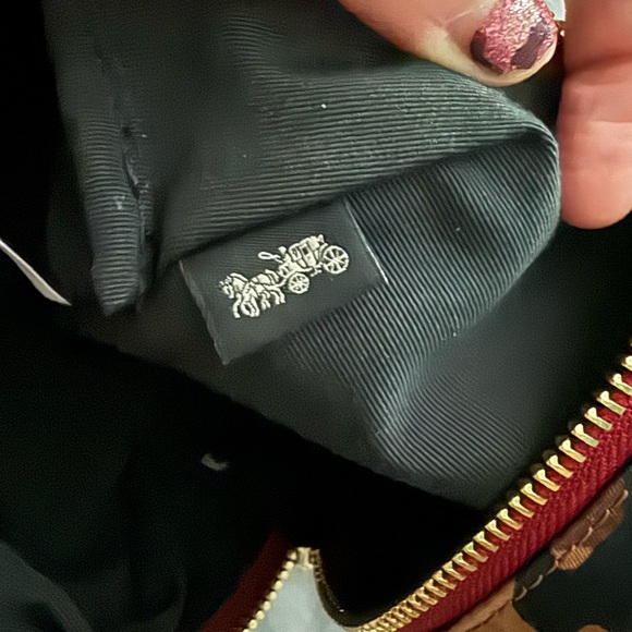 Coach Leopard Small Nylon Cosmetic Brown & Black Pouch - Picture 6 of 6